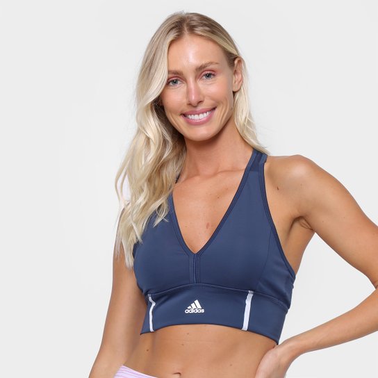 Top Adidas D2M Dance - Azul+Branco