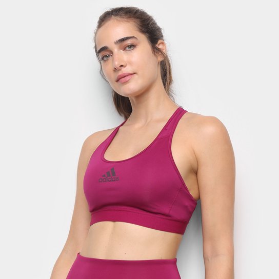Top Bojo Removível Adidas Don't Rest Alphaskin Padded Suporte Médio - Roxo