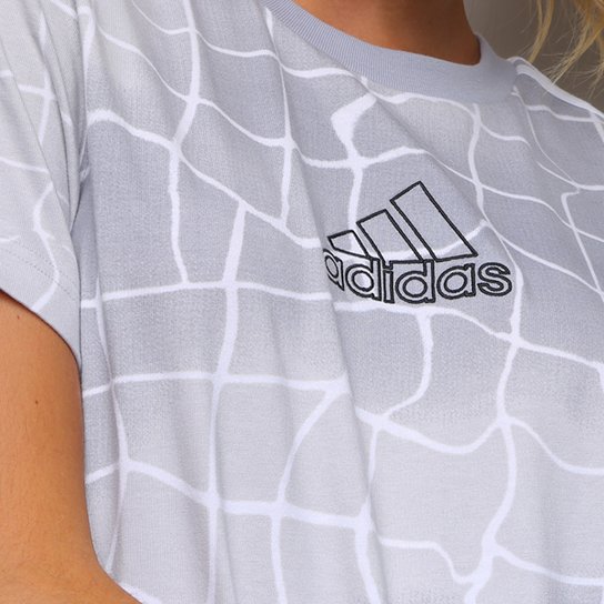 Vestido Adidas Camisetão Sport Sum - Cinza+Branco